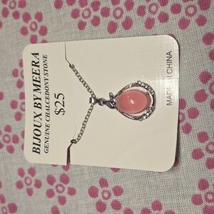 Bijoux By Meera Genuine Chalcedony Stone Pendant Necklace